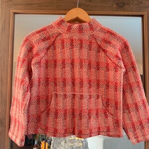 Anthropologie Field Flower plaid pullover sweater